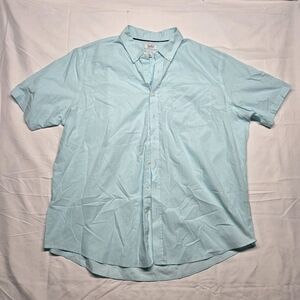 Light Blue Men's Shirt Short Sleeve Button Down Casual